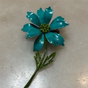 Turquoise Flower Brooch